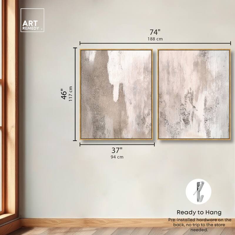 Striated Texture II Canvas Set of 2 by Art Remedy