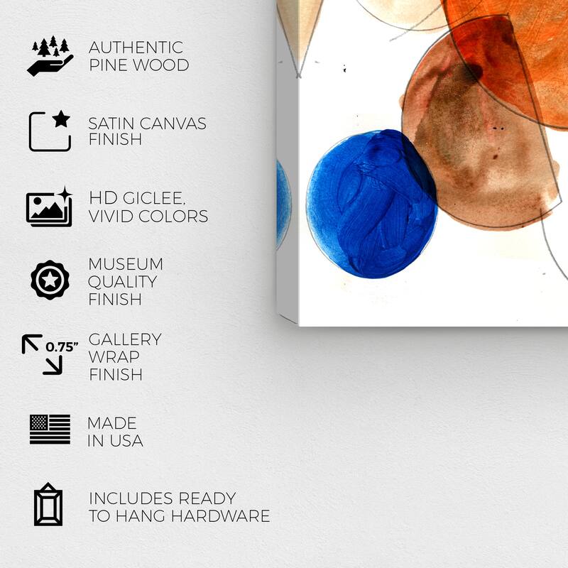 Wynwood Studio Canvas Abstract Eric Yang - Circles White and Scandinavian Wall Art Canvas Print