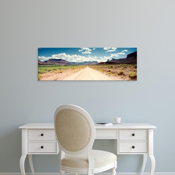 Easy Art Prints Panoramic Images's 'Dirt road passing through a landscape, Onion Creek, Moab, Utah, USA' Canvas Art