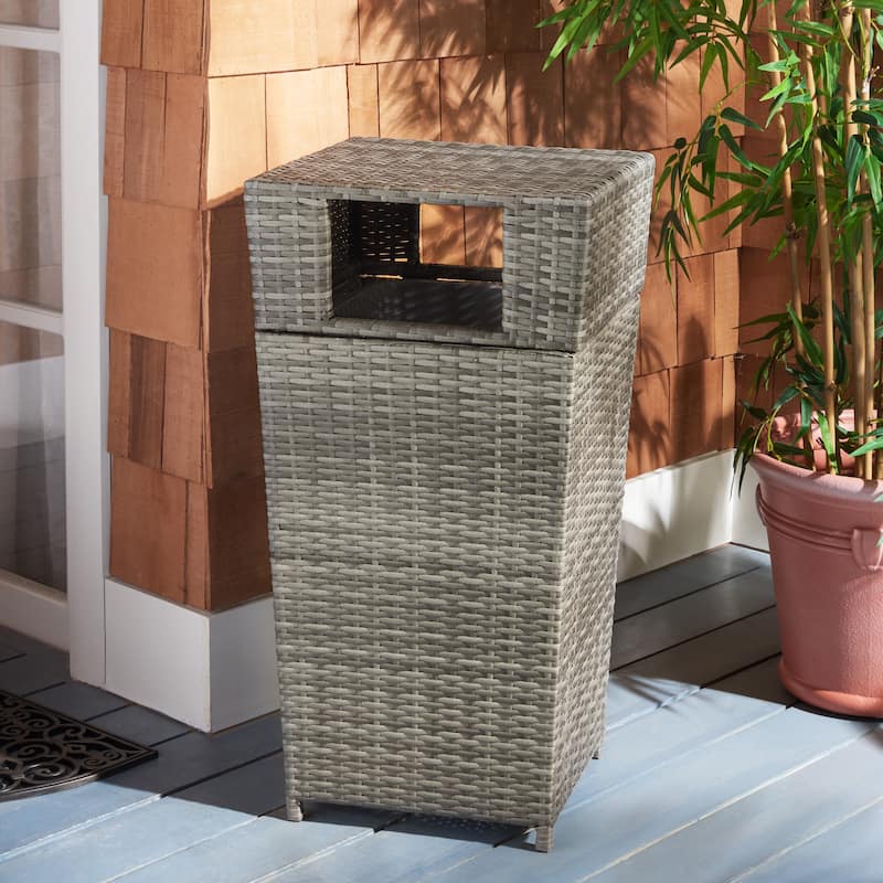 SAFAVIEH Outdoor Mazeli Trash Bin (Fully Assembled)