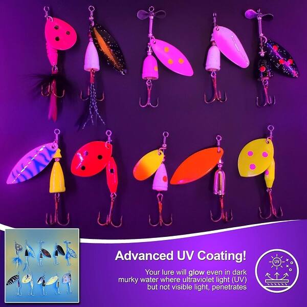 10Pcs Advanced UV Fishing Lures for Freshwater - Bed Bath & Beyond -  40381708