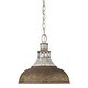 preview thumbnail 1 of 9, Golden Lighting Kinsley 14" Wide Pendant Aged Galvanize Steel / Antique Rust