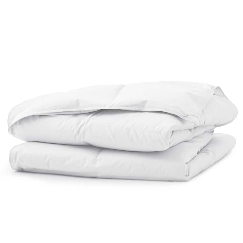 All Season 100% Organic Cotton Down Breathable Duvet Insert Medium Warmth Comforter - Full-Queen (88"x90") - Lightweight White