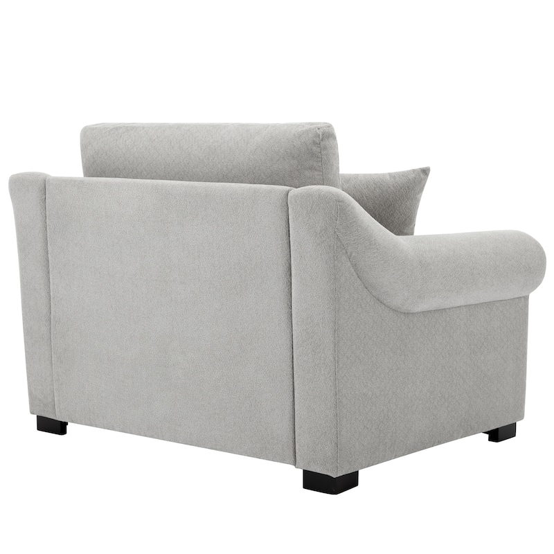 Roomfitters 44.5" Oversized Chenille Armchair, Chair and a Half Single Sofa for Bedroom or Living Room