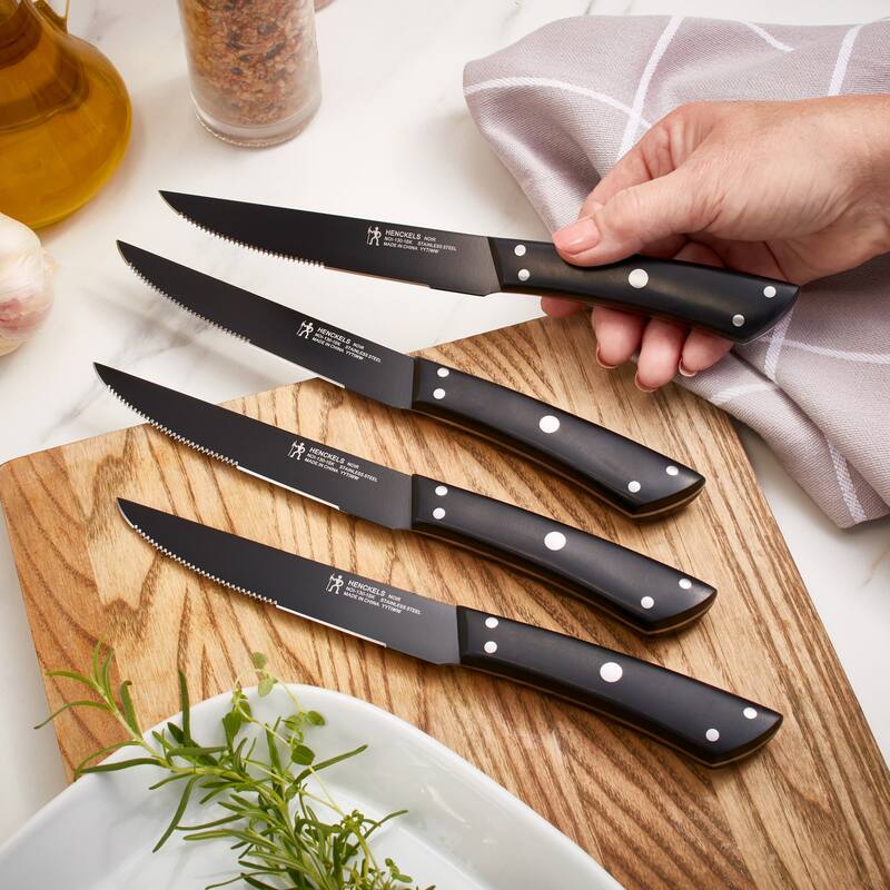 Henckels Noir 4-pc Steak Knife Set - Black