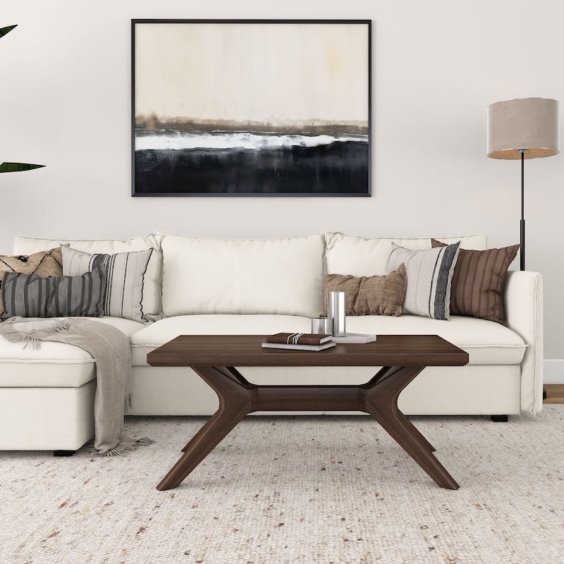 Plank and Beam Verso Rectangular Cross Leg Coffee Table - 40"