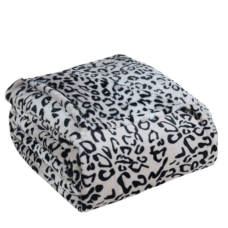 Lightweight Printed Safari Animal Flannel Fleece Blanket