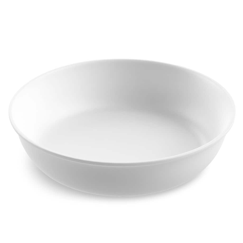 Abode Homewares by TarHong Edge Matte White Serve Bowl,11.8"/121.85 oz.