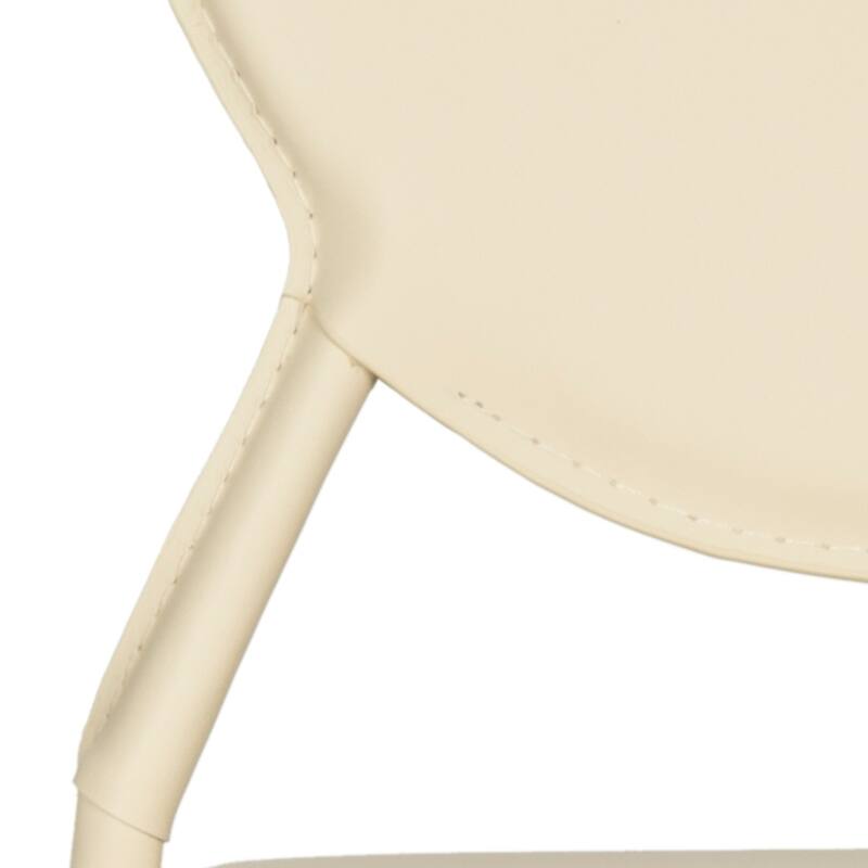 SAFAVIEH Gearldine Mid-Century White Dining Chair (Set of 2) - 17.3" x 22.5" x 37.4" - 17Wx23Dx37H