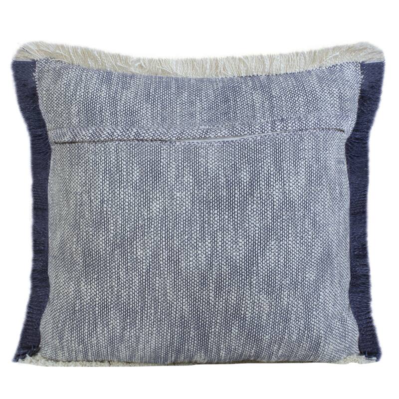 Sevita Two-Tone Cotton Fringe Throw Pillow