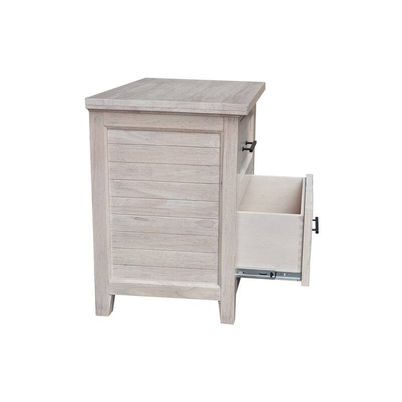 International Concepts Solid Wood 2-Drawer Nightstand