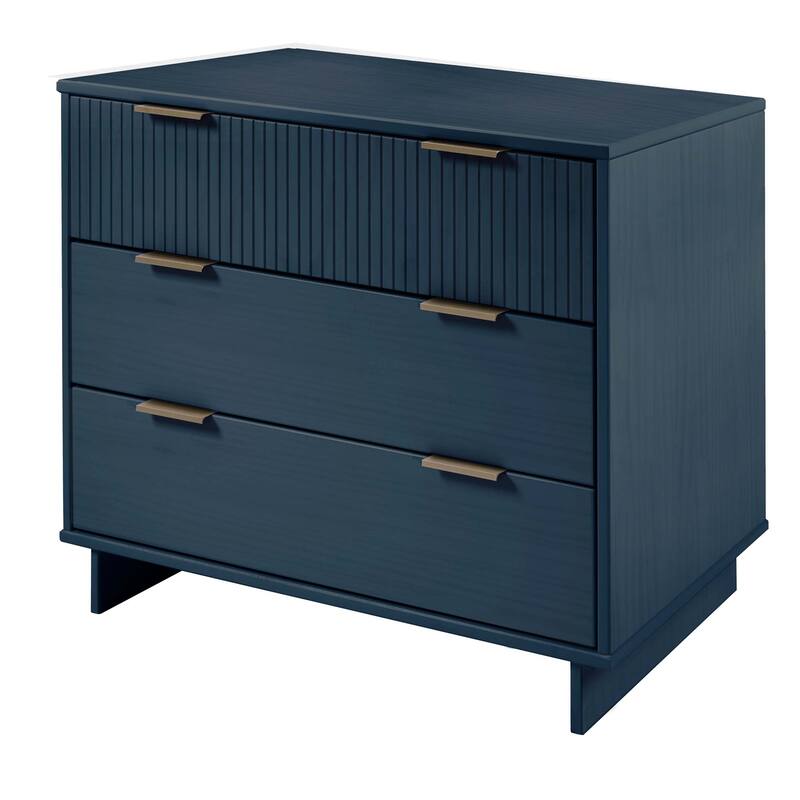 Manhattan Comfort 3-Piece Granville Modern Solid Wood Dresser Chest and Nighstand Set.
