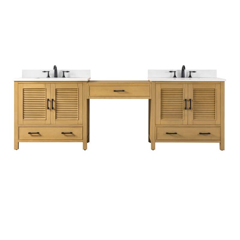 Estate 102" Double Sink Bathroom Vanity Modular Set