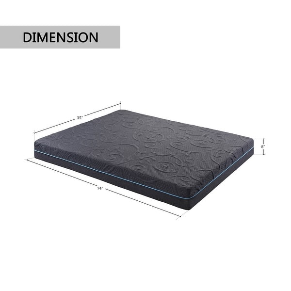 dimension image slide 1 of 3, Chanson 8-Inch Gel-Infused Memory Foam Hybrid Mattress