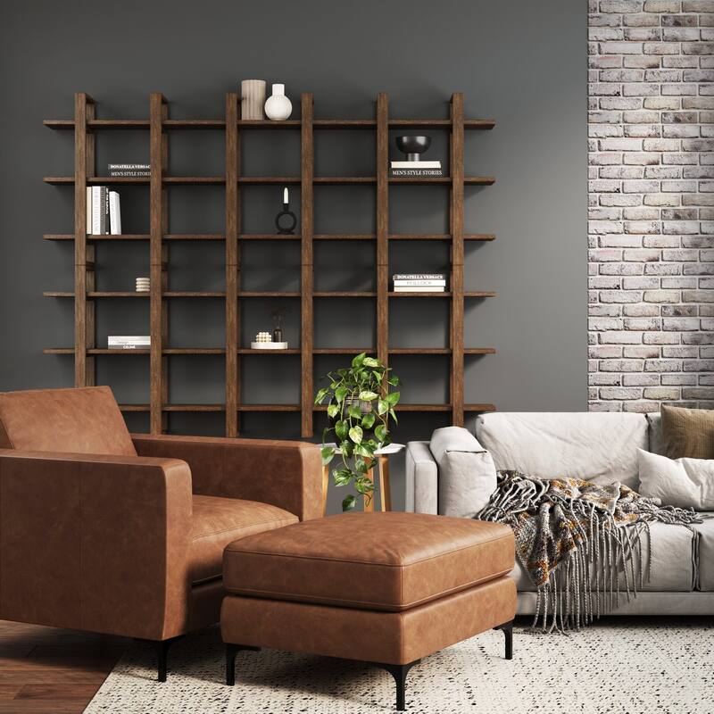 Nathan James Benji Floating Wall Book Shelves, 3-Tier Display Shelf, Decorative Modular Shelf in Solid Wood