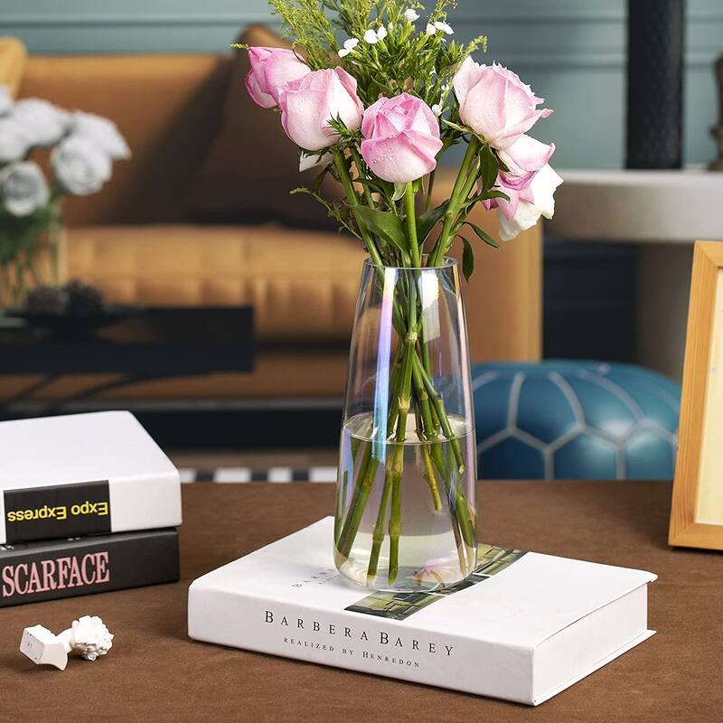 Modern Glass Vase Crystal Flower Vases for Home & Office Decor