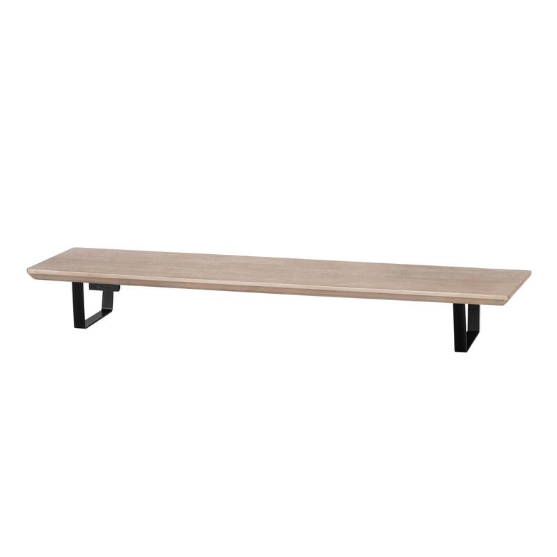 Jani Wood Monitor Stand Riser Desk - Ergonomic Design Stand, Desktop Organizer Table for Home, Office Workspace, Gaming Desk