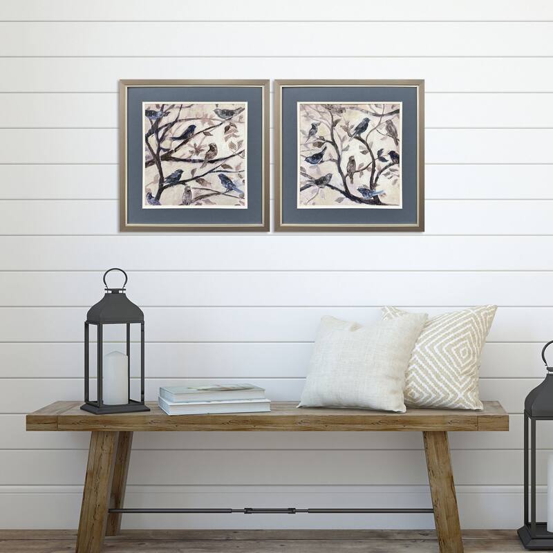 Morning Song S/2 Framed Art Under glass