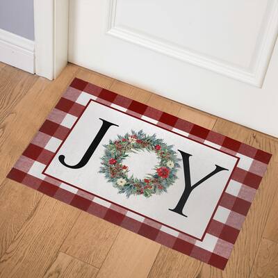 JOY WREATH Indoor Floor Mat By Kavka Designs