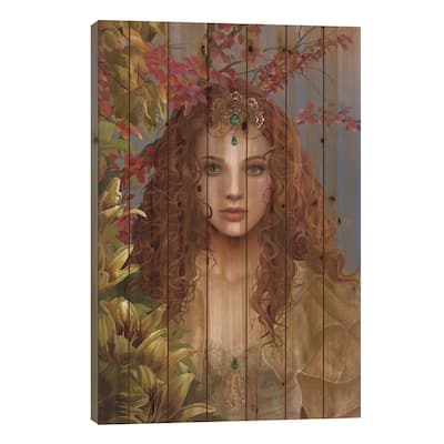 Princess Chesare Print On Wood by Nene Thomas - Multi-Color