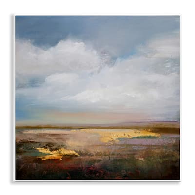 Stupell Calm Landscape & Clouds Wall Plaque Art Design By Karen Hale