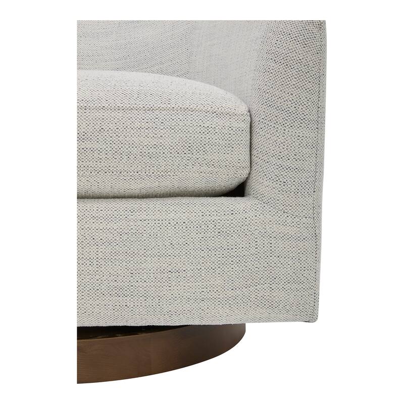 NADAAL STUDIOS Grayson, Accent Chair Polyester and Acrylic Upholstery Solid Wood and Plywood Construction, Splashed White