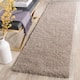 SAFAVIEH Laguna Shag Verdiana Solid Color 2-inch Thick Shag Rug - 2'3" x 8' Runner - Sand