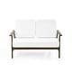 preview thumbnail 80 of 90, Casual Wood Outdoor Patio Sofa Loveseat with Cushion