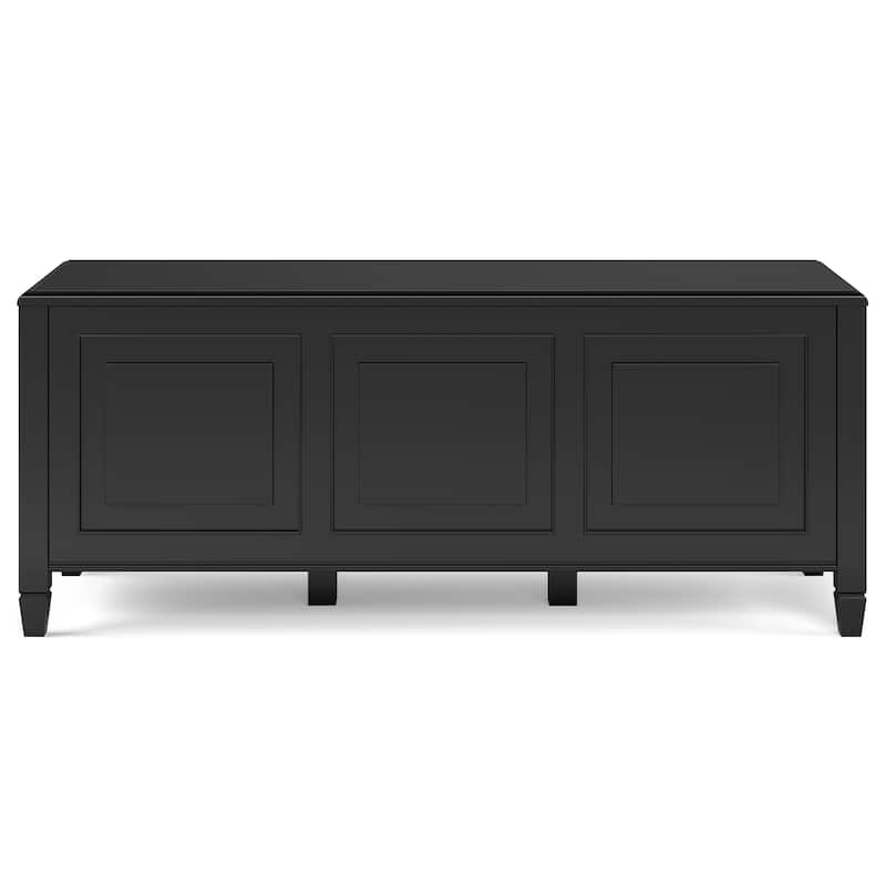 WYNDENHALL Hampshire Solid Wood 51 inch Wide Storage Bench Trunk and 40 inch Wide Storage Cabinet