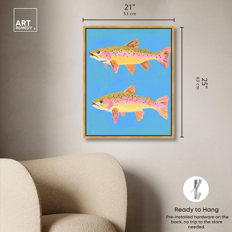 Twin Fins Canvas by Art Remedy