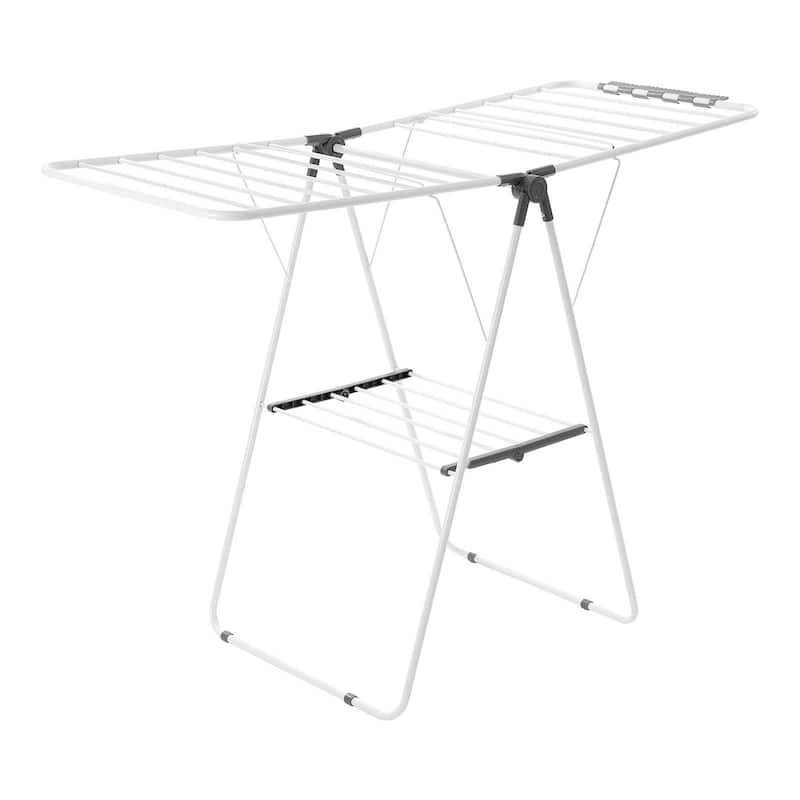 Foldable 2 Tier Clothes Drying Rack with Double Wings and 31 Rods for Indoor and Outdoor - 21
