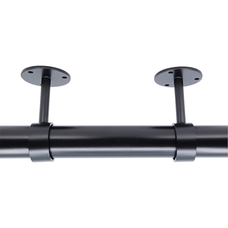 Meriville Ceiling-Mounted or Wall-Mounted Curtain Rod Brackets, for up to 1 ¼" Diameter Drapery Rods, 2 PCs