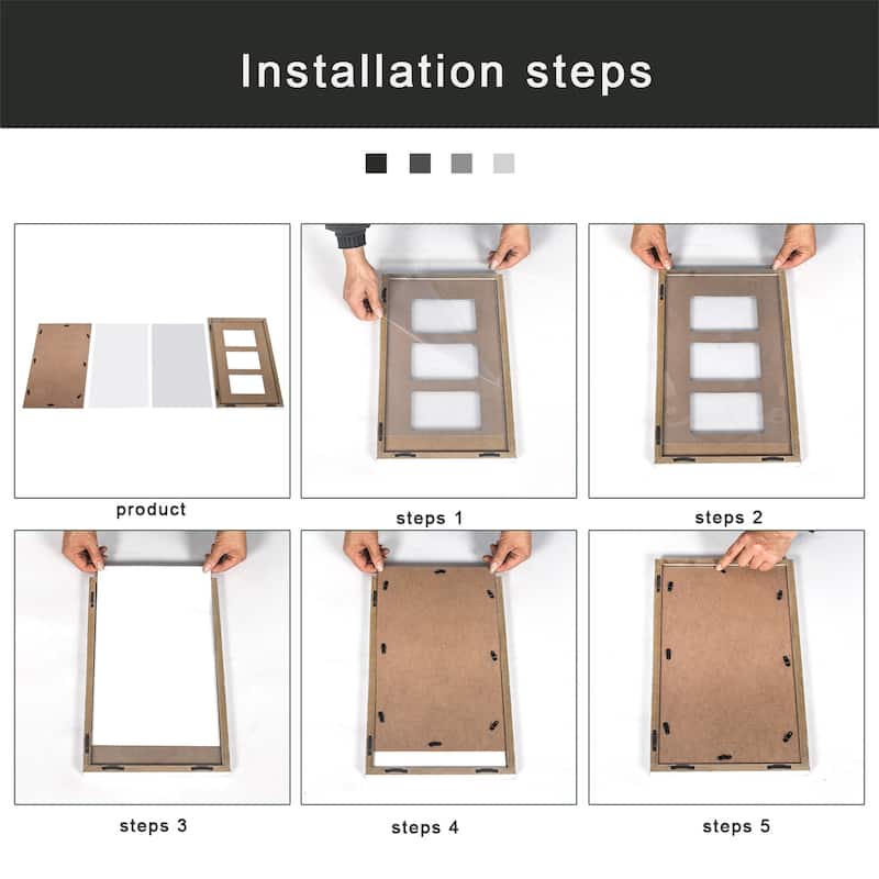 Adeco Wood Wall Photo Frame