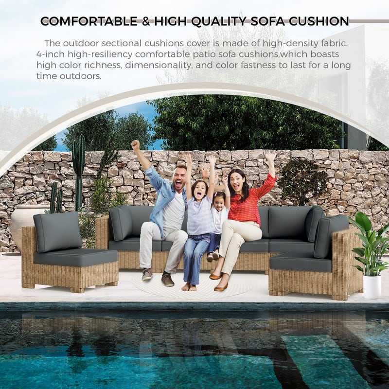 14 Piece Outdoor Furniture Replacement Cushions,Patio Seat Cushions