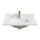 preview thumbnail 91 of 98, Malaga Composite Stone Vanity Top with White Rectangular Sink 31 in. W x 22 in. D - Grain White