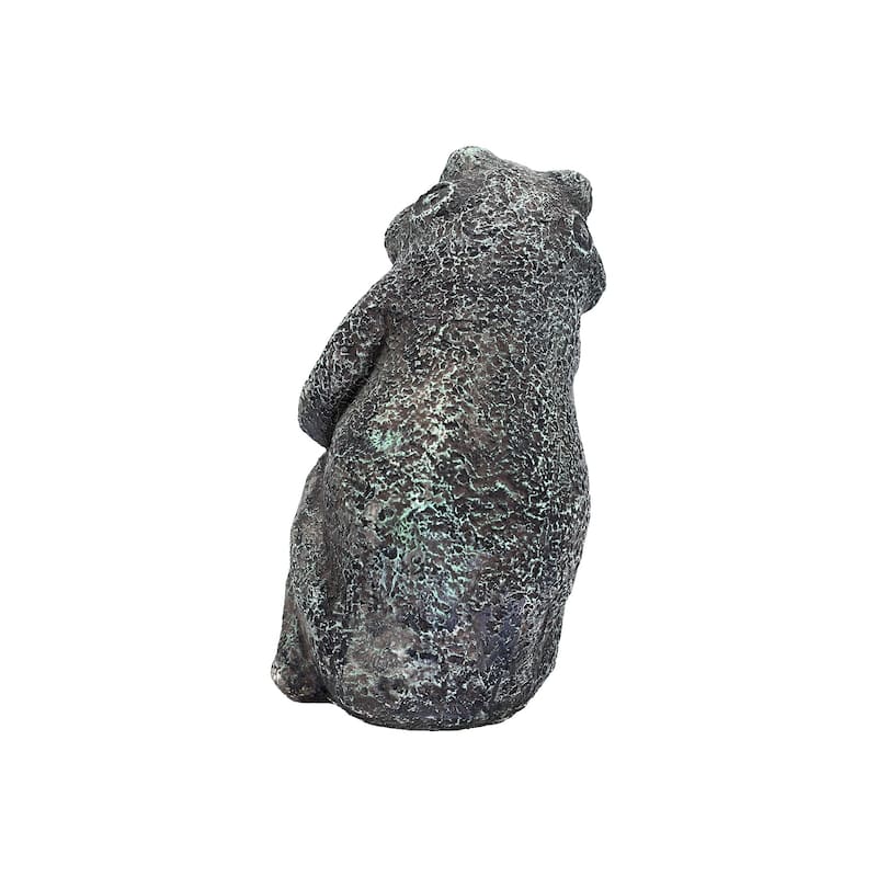 Thinking Frog Outdoor Garden Statue - 10.25"