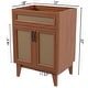 preview thumbnail 43 of 45, Javer Bohemian Rattan Freestanding 2-Shelf Bath Vanity Cabinet Base Only (Sink Basin not Included)