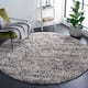 SAFAVIEH Iceland Shag Lotte Flokati 2.6-inch Thick Rug - 4' Round - Cream/Grey