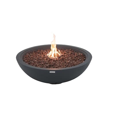 Sol Living Plus Rose Bowl Round Fire Pit 60,000 BTUs - 48 x 48 Inches - 48 x 48 in.