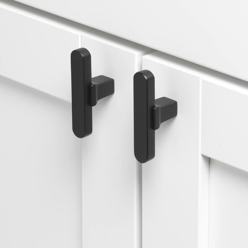 GlideRite 2.25 inch Solid Flat Drawer Cabinet T Knob, 4842-T-MB
