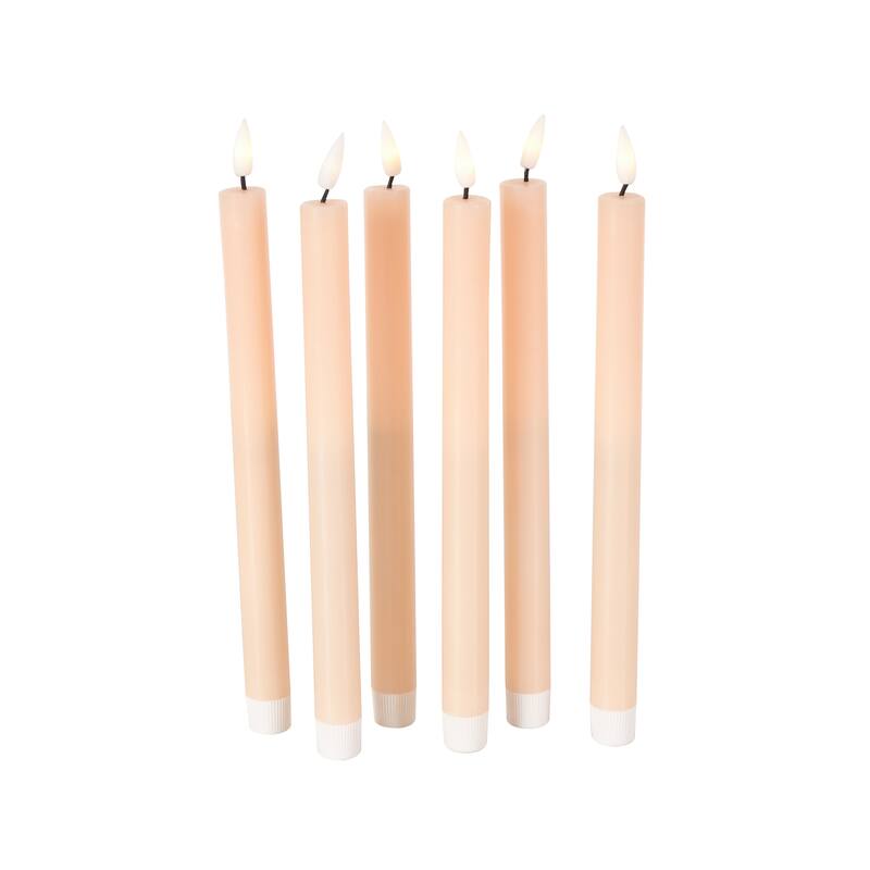 Wax Flameless Candle with Remote Control - Set of 6 Red, Black, White, Yellow, Blue or Pink - Roche River Decor