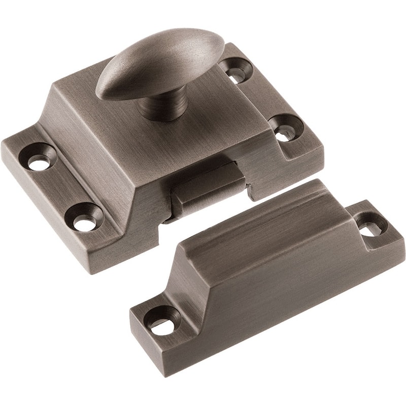 Nostalgic Warehouse FCT_PLN 2-1/8" Long Solid Metal Cabinet Latch - Antique Pewter