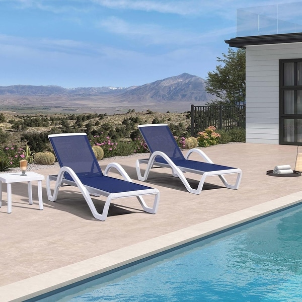 outdoor plastic lounger