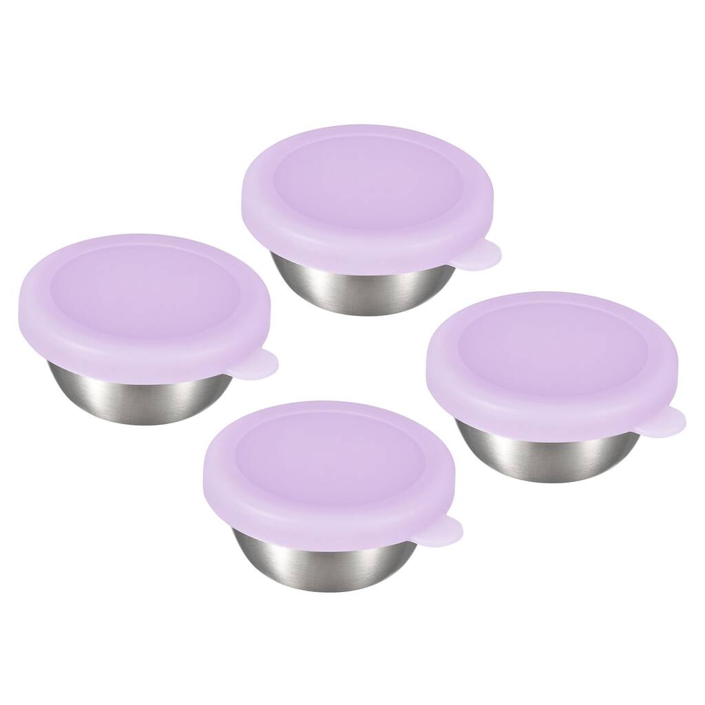 4pcs Salad Dressing Container 1.7oz Small Condiment Containers w lids