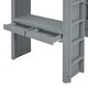 preview thumbnail 10 of 10, Twin Size Loft Bed with Large Shelves, Writing Desk and LED Light