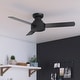 preview thumbnail 1 of 10, Hunter Presto Flush Mount Ceiling Fan w/ Wall Control - Contemporary, Industrial, Scandinavian - LOW PROFILE! 44" - Matte Black