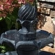 preview thumbnail 32 of 33, 2-Tier Arcade Solar with Battery Fountain with LED - Color Options