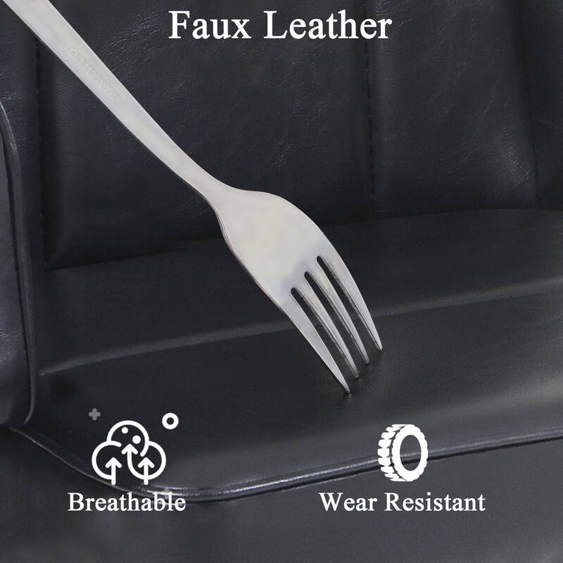 Pu Leather Home Office Desk Chair Adjustable Desk Chair Office Chair Computer Chair Ergonomic Mid Back with 360°Swivel