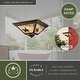 preview thumbnail 5 of 11, Trail Bronze Rustic Horse Cowboy Square Outdoor Flush Mount Ceiling Light - 14-in W x 7-in H x 14-in D