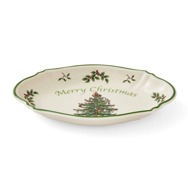 Spode Christmas Tree Merry Christmas Tray - 11" L